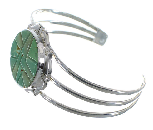 Silver Turquoise Southwest Cuff Bracelet VX59373